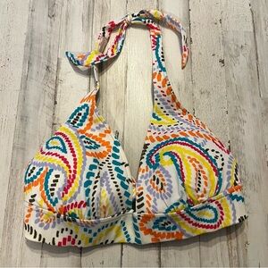 Victoria’s Secret bikini halter abstract floral large